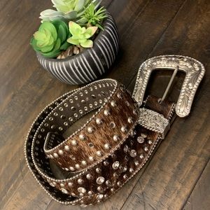 Nocona Cowhair Belt